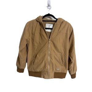 Abercrombie Fitch Kids Boys Winter Hooded Jacket Coat Size 10/12 Brown/Tan